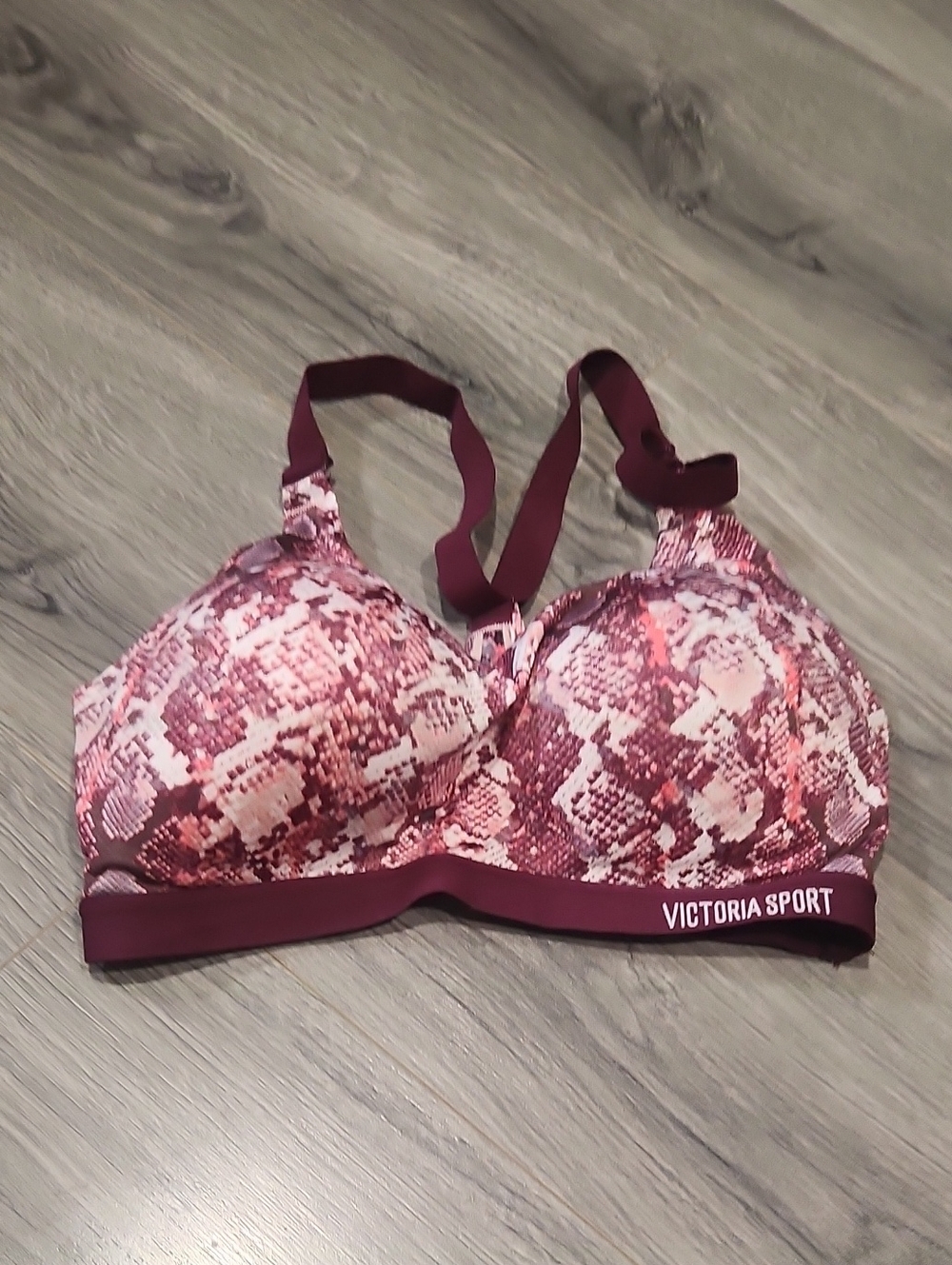 Pink Snake-Print Victoria Sports Bra
